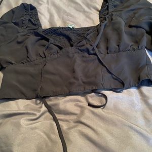 Wild Fable cropped peasant top